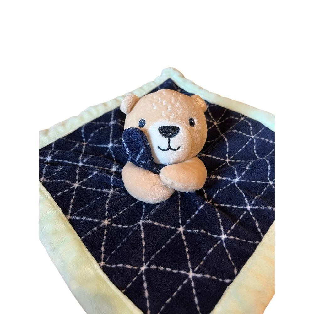 Lullaby Lane Hedgehog Bear Lovey Security Blanket Baby Plush Toy Rattle 11.5”